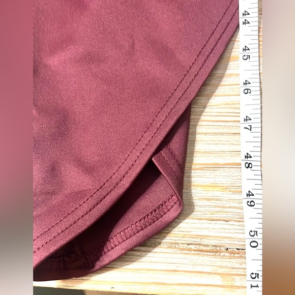 ASOS,Feminine,Delicate Burgundy Dress w/Wrap Ruching, Excellent Condition,Size 8 - Picture 6 of 10